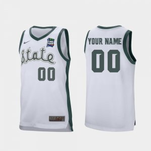 Youth Michigan State Spartans NCAA #00 Custom White Authentic Nike 2019 Final-Four Retro Performance Stitched College Basketball Jersey DW32Z56HX